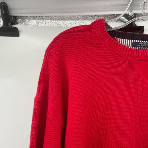 Tommy Hilfiger Womens Tight Knit Sweater Long Sleeve Red/Multi Size XL Heavy - Picture 5 of 8